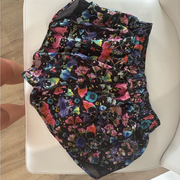 lululemon athletica Floral Athletic Shorts - Black and Multicolor - Picture 2 of 3
